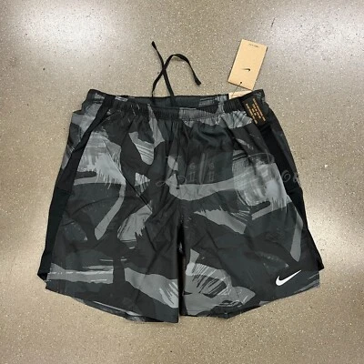 Nike Challenger Men Dri-FIT 7" Lined Running Shorts DQ4726-010 Black Grey Size S - Image 1 of 4