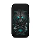 Aggressive Animals Demons WALLET FLIP PHONE CASE COVER FOR IPHONE SAMSUNG HUAWEI