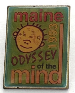 Prendedor de solapa Odyssey of the Mind Boy Maine ME 1993 de colección - Imagen 1 de 3