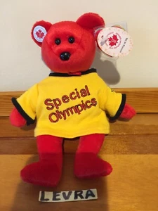 I Love CANADA gold T-shirt Special Olympics pin Ty Beanie Baby Bear FREE SHIP - Imagen 1 de 2