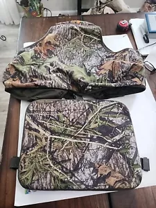Vtg Mossy Oak Breakup Camo Turkey Hunting Vest Padded Seat Cushion Mens M/L - Picture 1 of 7