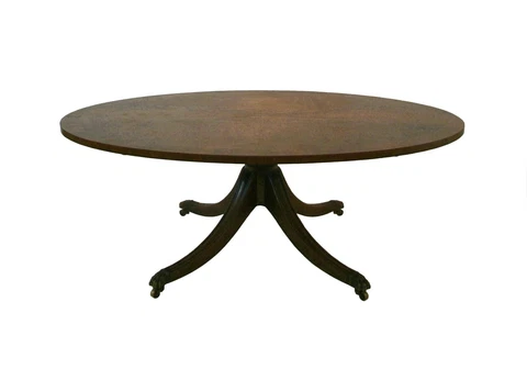 Georgian Style Rosewood Banded Mahogany Coffee Table - U. K. - Mid 20th Century Cover