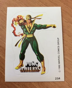 Terrabusi 254 IRON FIST  Marvel Superheroes Sticker 1980 figurina sagomata - Imagen 1 de 1