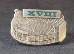 Super Bowl XVIII Press Pin 1984 Washington Redskins vs. Raiders Number 001 RARE - Picture 1 of 5