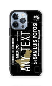 San Luis Potosi Mexico Phone Case Blk Custom License Plate for IPHONE SAMSUNG - Picture 1 of 11