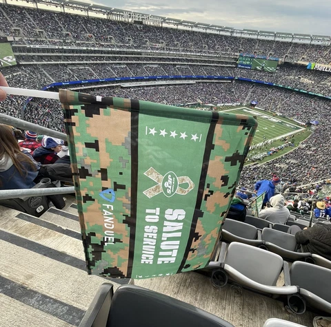 New York Jets Salute To Service Flag SGA 11/14/21 vs Buffalo Bills MetLife READ Cover