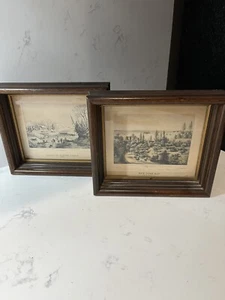 Vtg “ New York & America Winter scene “ Currier Ives Lithograph F. F. Palmer Set - Picture 1 of 6