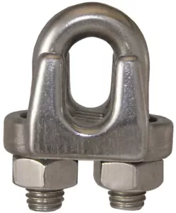 1/4" Stainless Steel Malleable Wire Rope Clips (100-Pack) - Picture 1 of 2