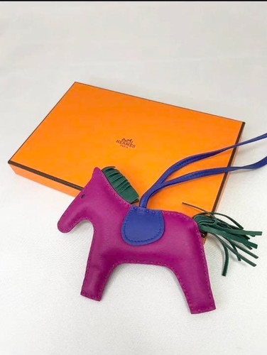 HERMÈS Portachiavi HERMES Charm Rodeo MM Agneau Milo