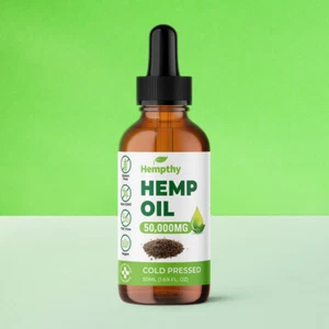Hemp Oil  50,000mg PREMIUM GRADE  - Dropper Bottle - 50ml - Vegan - Gluten Free - Picture 1 of 9