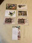 Lot Of 7 Antique Thanksgiving Postcards Pricilla/john Alden Turkey Puritan Ship