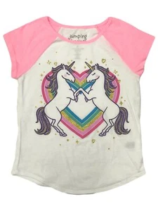 Jumping Beans Girls Short Sleeve Pink Sparkle Unicorn T-Shirt Tee Shirt 10 - Picture 1 of 1
