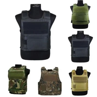 Body Bulletproof Vest Front Back Plates Armor Tactical Jacket Guard Security Kit