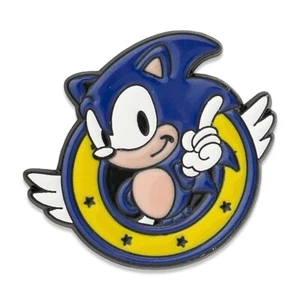 Classic Sonic the Hedgehog Golden Ring Pose Enamel Pin – 1.25" Brooch Sega Gamer - Picture 1 of 4