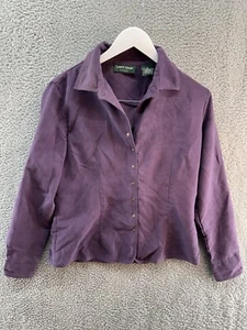 Lemon Grass Studio Woman’s Size L Purple Long Sleeve Button Up Top EUC - Picture 1 of 8
