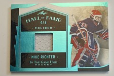 Mike Richter 2023 Leaf In The Game Used SSP /5 Jersey Relic Hall Of Fame Caliber