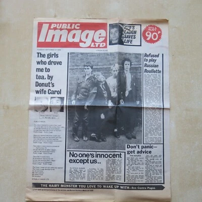PUBLIC IMAGE LTD Public Image / The Cowboy Song UK 7" in newspaper sleeve PiL - Image 1 of 4