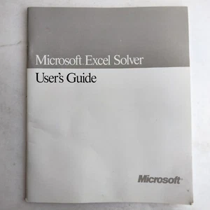 Microsoft Excel Solver User Guide Version 3.0 Macintosh Os2 In Windows - Picture 1 of 4