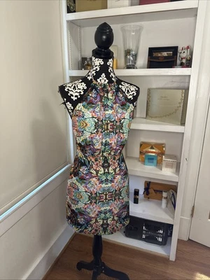 Красивый сувенир этикетка нереальный цветочный печать мини-платье в многоцветный размер: XS - Изображение 1 из 4