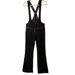 Erin Snow Womens Size 4 Kris Suspender Ski Pants Black Ski Snowboarding - Picture 1 of 11