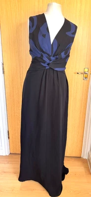 Issa Ladies Dress 10 Silk Evening Maxi Cocktail Elegant Long Occasion Knot - Image 1 of 4