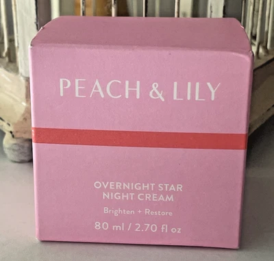 Peach & Lily Overnight Star Night Cream ~ Full Size  2.70 oz ~ New in Box! - Image 1 of 4