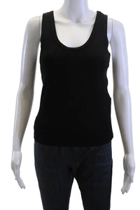 Perfect White Tee Women Basic Black Sleeveless Round Neck Tank Size M - Picture 1 of 5