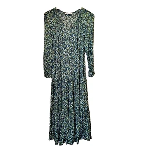 Sonoma Stufen Bauern Kleid Damen PS grün geblümt LS Granny CottageCore Prairie - Bild 1 von 18