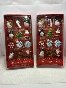 Kurt Adler Petite Treasures 12 Piece Miniature Ornaments Set 2 Pack - Picture 1 of 2