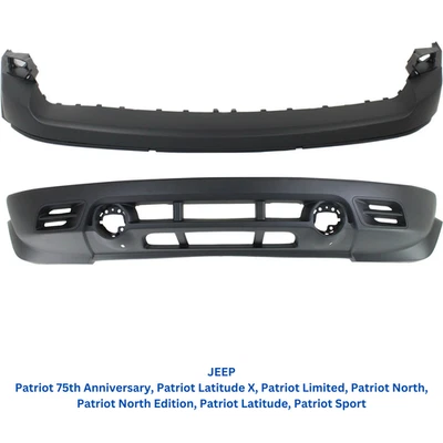 Juego de cubierta de parachoques delantero para Jeep Patriot 2011-2017 superior e inferior Foto 1 de 4