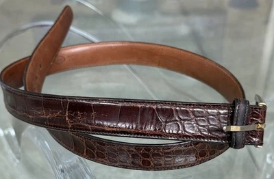 Cinturón Trafalgar Premiere Genuino Louisiana Cuero Marrón 34 Hombre Foto 1 de 4