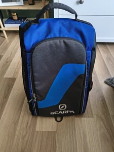 Scarpa Boot Bag Black Blue Padded Hiking Footwear Storage Travel Pockets Logo - Picture 1 of 9
