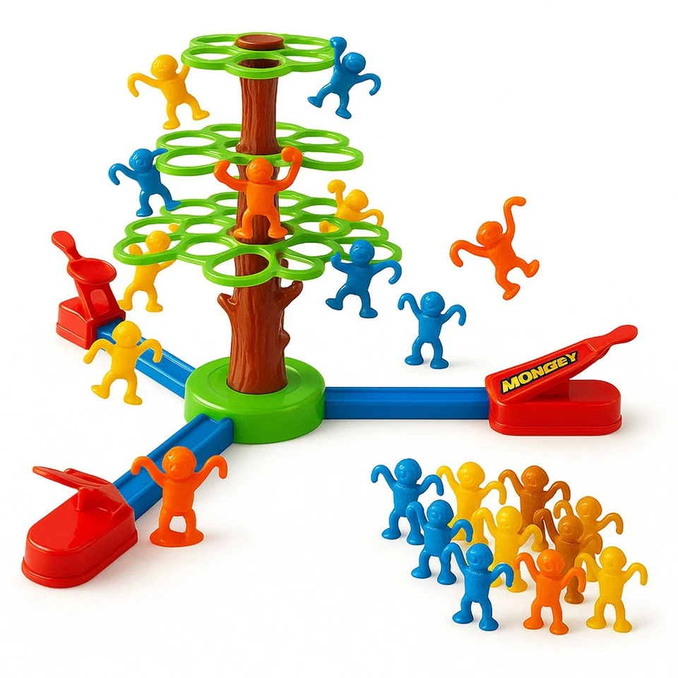 Kids Playset Jumping Monkey Tree Family Board Game Educational Toy 1-3 Players - Image 1 of 4