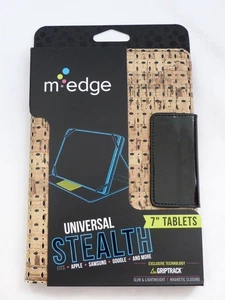 NEW M-EDGE Universal Stealth Keyboard Folio for 7" Tablets, Cork-Pattern Finish - Picture 1 of 1