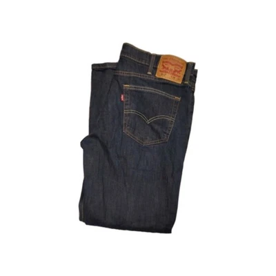 Levis 511 Jeans Mens 38x28 MEASURED Blue Dark Wash Cotton Stretch Slim Fit Denim - Image 1 of 4