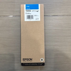 12-2016 NOWY W PUDEŁKU ORYGINALNY EPSON T6062 CYAN 220ml K3 INK STYLUS PRO 4800 4880 - Zdjęcie 1 z 2