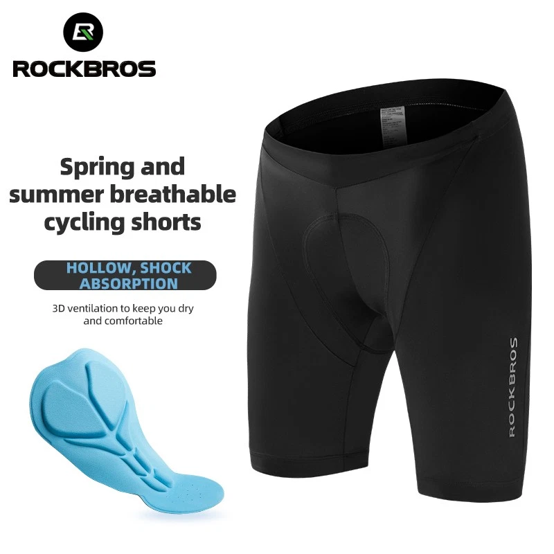 ROCKBROS Pantalones Cortos de Ciclismo Hombres Acolchados Pantalones Cortos de Bicicleta con Bolsillo Carretera MTB Bicicleta Ropa Interior Foto 1 de 4