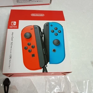 Complete Joy-Con L Neon Red R Neon Blue HAC-A-JAEAA - Picture 1 of 6