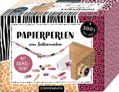 Papierperlen zum Selbermachen. Tierprint | Kit (Bastelset) | 100% selbst gemacht - Bild 1 von 4