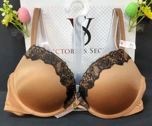 Victoria Secret Very Sexy Smooth Lace Trim Push Up Bra 36C Caramel - Picture 1 of 9