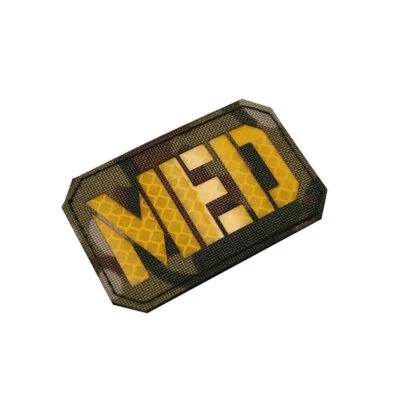 Army Airsoft Hook Loop Badge First Aid IR Reflective MED Medic Tactical Patch - Image 1 of 4