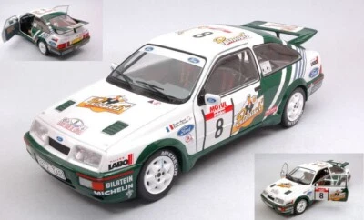 MODELLINO AUTO STATICO SOLIDO FORD SIERRA AURIOL #8 TOUR DE CORSE 1988 1/18 - Immagine 1 di 4