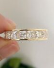 3.5Ct Princess Cut Moissanite Eternity, 925 Sterling Silver Wedding Ring For Her