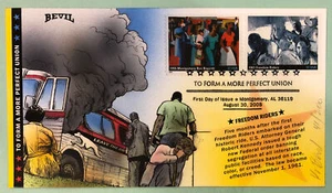 Bevil 2005 To From A More Perfect Union Freedom Riders FDOI Sc 3937e & f w/COA - Picture 1 of 6