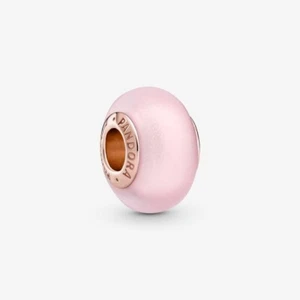 *BRAND NEW* Pandora Moments 925 Silver Matte Pink Murano Glass Charm 789421C00 - Picture 1 of 4