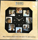 Melannco Black Photo Frame Clock Table Top Wall Clock: New in Box