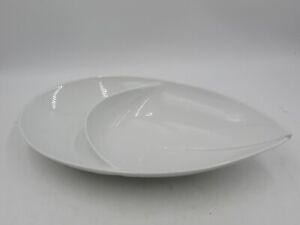 Denby James Martin large Porcelain White Leaf Style Serving Dish C2399