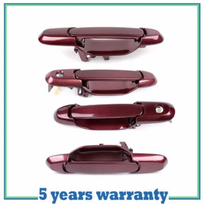 1998-2003 For Toyota Sienna Outside Door Handle Front & Rear Burgundy 3M6 4PCS - Image 1 of 3