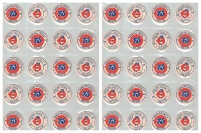 Lot of 40 Classic Milk Caps / Pogs 76 Gas Station from 1993 Hawaii Kai Unocal - Image 1 of 3