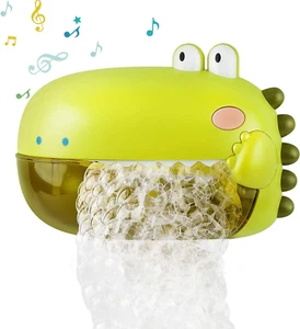 Bath Toys,Toddler Bath Bubble Machine, Bathtub Toy Dinosaur, Bubble Maker with 1 - Picture 1 of 12